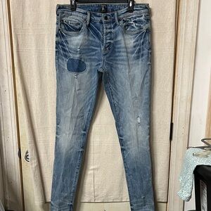 PRPS Distressed Blue Straight Jeans